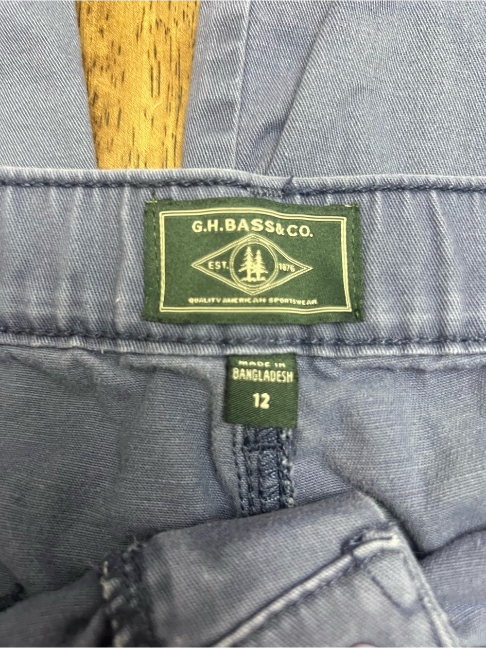G.H. Bass & Co. Light Blue Ankle Pants with Green Brand Patch